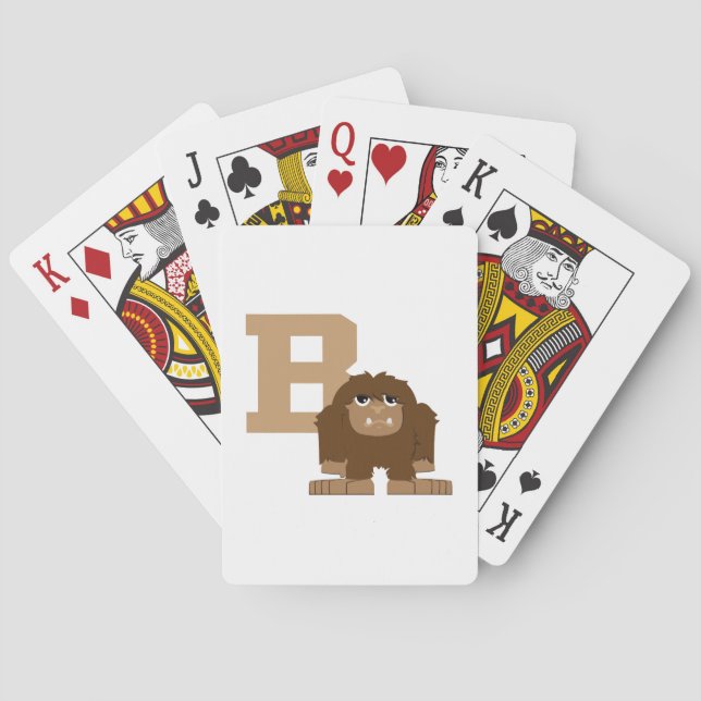 B ist für Bigfoot Spielkarten (Rückseite)