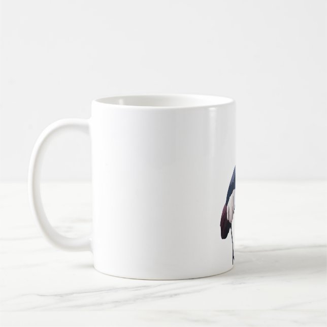B ist für Black Crowned Crane Kaffeetasse (Links)