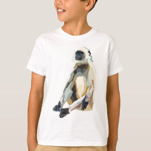 B ist für Black Footed Gray Langur T-Shirt