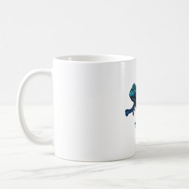 B ist für Blue Poison Dart Frog Kaffeetasse (Links)
