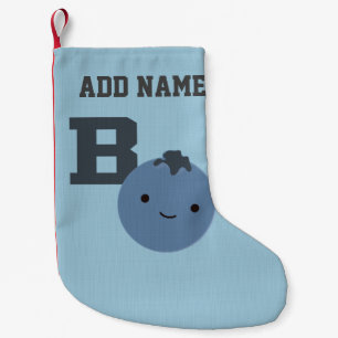 B ist für Blueberry Kleiner Weihnachtsstrumpf