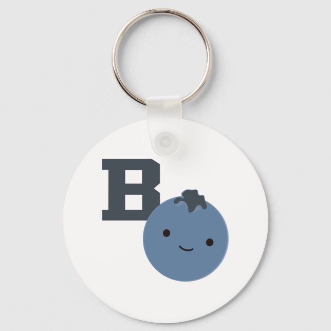 B ist für Blueberry Schlüsselanhänger (Vorderseite)