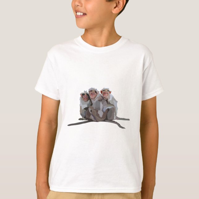 B ist für Bonnet Macaque. T-Shirt (Vorderseite)