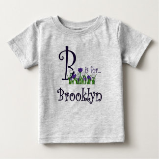 B ist für Brooklyn Niedlich Spring Flowers T - Shi Baby T-shirt