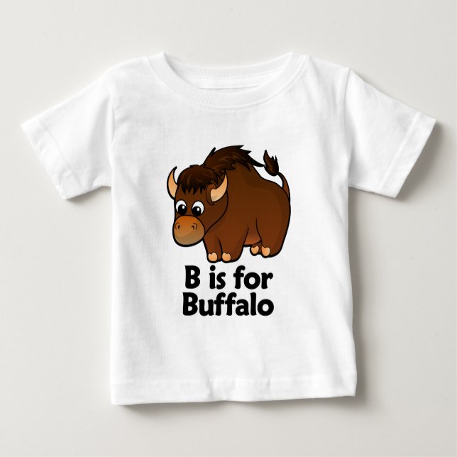 B ist für Büffel Baby T-shirt (Vorderseite)