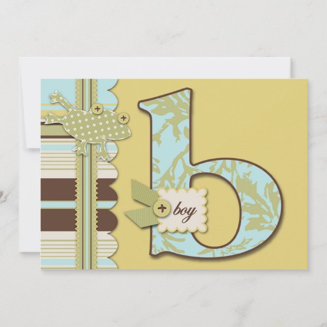 B ist für Jungen-Einladung Einladung (Vorderseite)