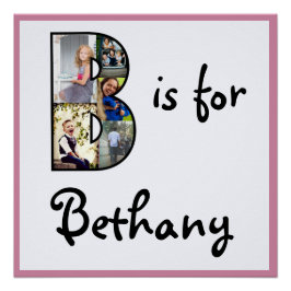 B ist für Name Poster