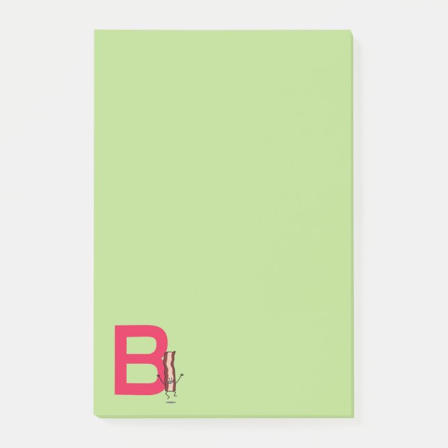 B ist für Streifen-ABC-Buchstaben des Speckes Post-it Klebezettel (Vorderseite)