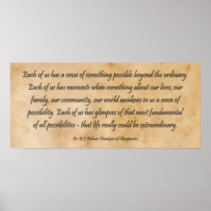 B J Palmer Außergewöhnliches Leben Poster