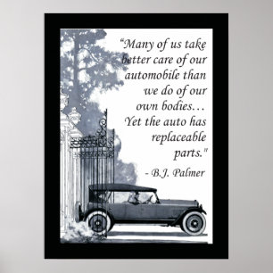 B.J. Palmer Chiropractic Sprichwort Poster