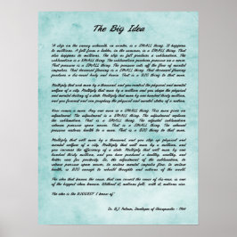 B J Palmer - Die große Idee der Chiropraktik Poster