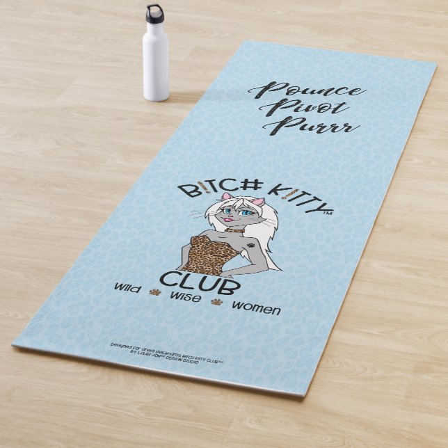 B K!TTY CLUB Girl Blue Leopard Yoga Mat Yogamatte (Beispiel)