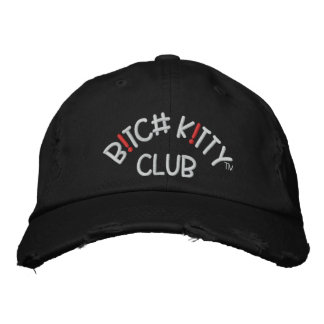 B K!TTY CLUB-Logo Dunkel gekürzte Kappe