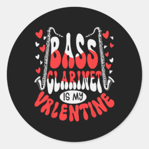 B Klarinette ist mein Valentins-Musikliebhaber und Runder Aufkleber