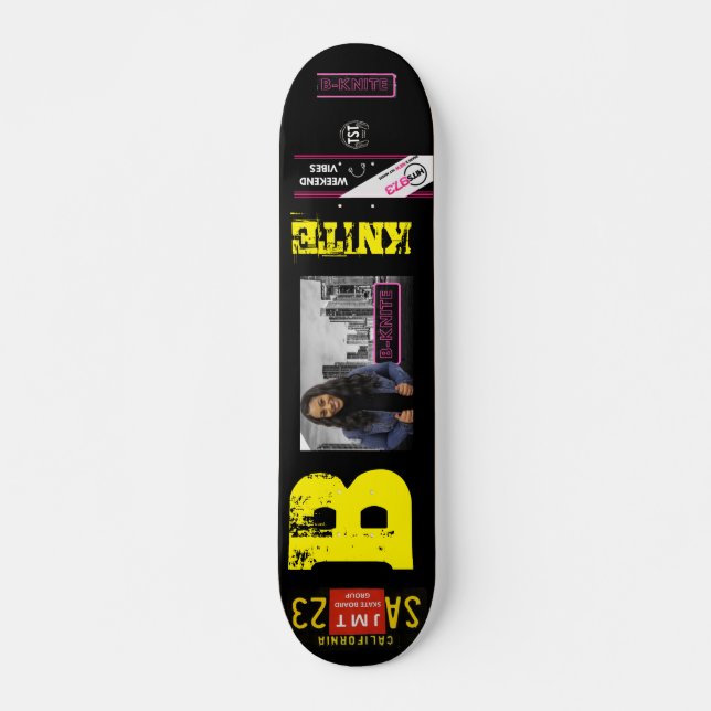 B KNITE SKATEBOARD / JMT USA Skateboard, 7¾" Deck (Vorne)