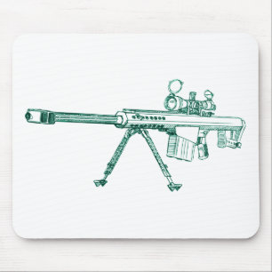 B M107 50 cal-Skizze Mousepad