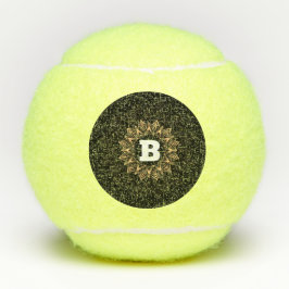 "B" Monogram Custom Initial Penn Championship Play Tennisbälle
