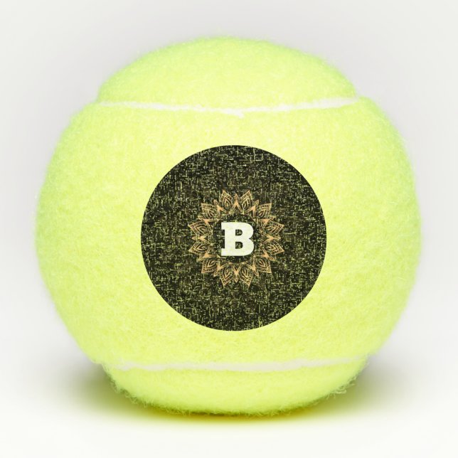 "B" Monogram Custom Initial Penn Championship Play Tennisbälle (Vorderseite)
