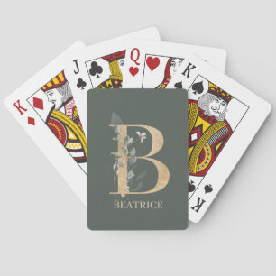 B Monogram Personalisierte Playing Cards Spielkarten