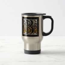 B Monogram Travel Mugs ‚Celtic Black Stone‘
