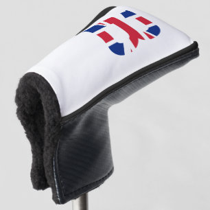 B Monogram überlagert sich auf der Flagge der Unio Golf Headcover