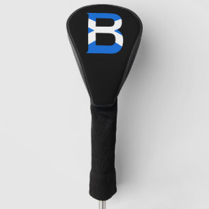 B Monogram überlagert sich auf der schottischen Fl Golf Headcover