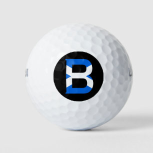 B Monogram überlagert sich auf der schottischen Fl Golfball