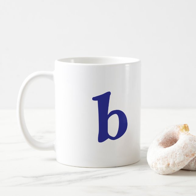  B Monogram White Classic Mug Kaffeetasse (Mit Donut)