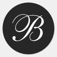B Monogramm-Aufkleber