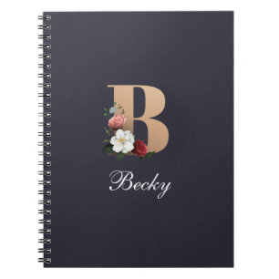 B monogramm elegante Vorlage Notizblock