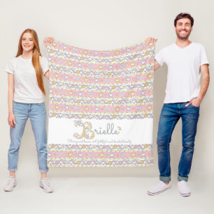 B-Monogramm-individueller Name, der Brielle Fleecedecke