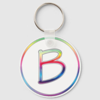 B Monogramm Rainbow-Schlüsselanhänger Schlüsselanhänger