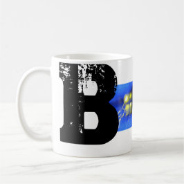 B-Monogramm-typografische coole Spaß-Tasse Kaffeetasse