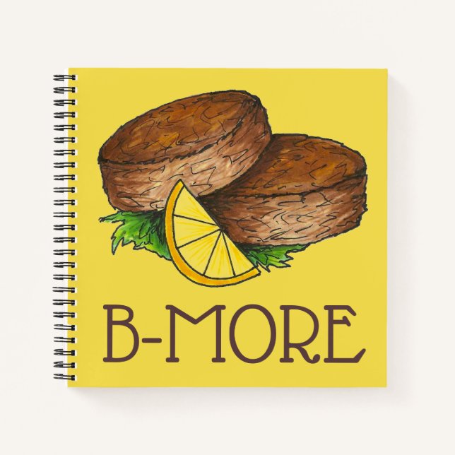B-more Baltimore Maryland Crab Cake Crabs Notizbuch (Vorderseite)