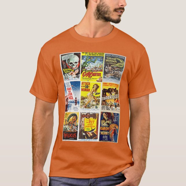 B Movie Poster Collection Classic SciFi Horror Mon T-Shirt (Vorderseite)