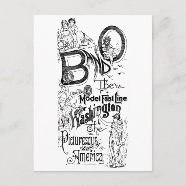 B&O Eisenbahn - die Modellbahn 1869 Postkarte (Vorderseite)