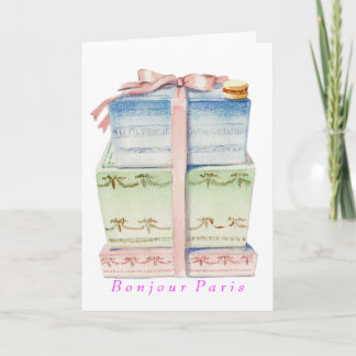 B O n J O u r P ein r I s notecard Karte