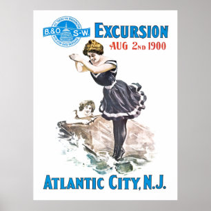 B+O Railroad Excursion 1900  Poster