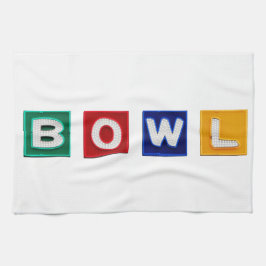 B O W L Buchstaben Geschirrtuch
