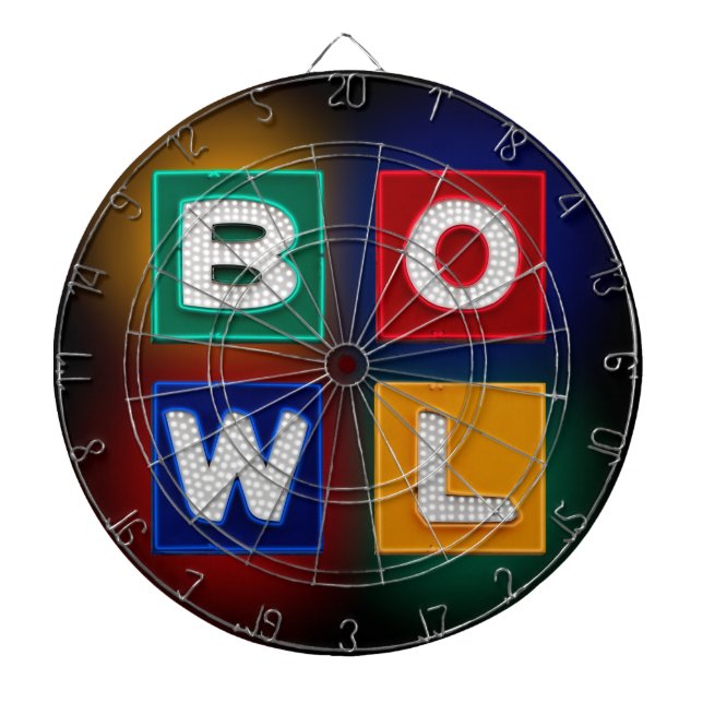 B O W L Neon Dartscheibe (vorne)