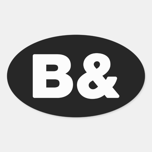 B & OVAL STICKER (Vorderseite)