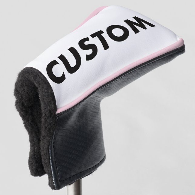 B. PINK Piping Custom Golf Putter Headcover Blank (3/4 Vorderseite)