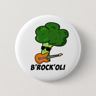 B-Rock-Oli Funny Rocker Broccoli Pun Button