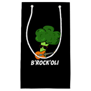 B-Rock-Oli Funny Rocker Broccoli Pun Dark BG Kleine Geschenktüte