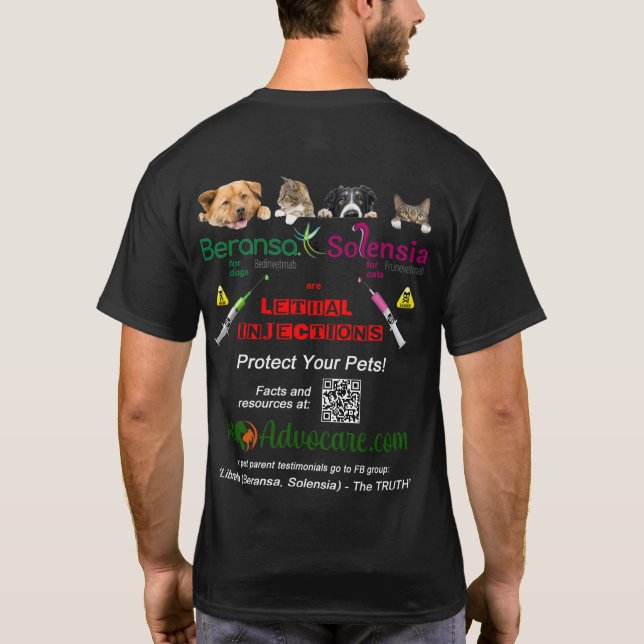 B & S dunkle Hintergrundgestaltung T-Shirt (Rückseite)