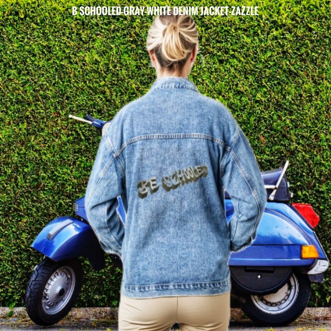 B Schooled Gray-white Jeansjacke (Von Creator hochgeladen)