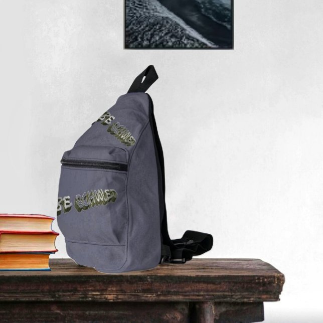B Schooled Gray-Wht Crossbody Bag (This sling bag, shows that you're informed, as well as educated!)