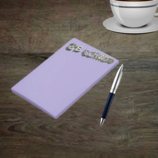 B Schooled Gray-Wht Post-it Klebezettel (These post-it-notes are the right, motivational tools, for use during school events!)