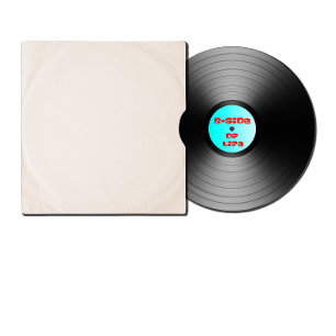 B-Seite der Life-Vinyl-Schallplatten T-Shirt