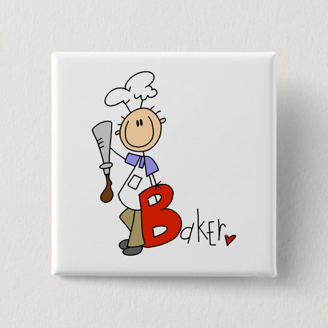 B steht für Bäcker Button (Vorderseite)